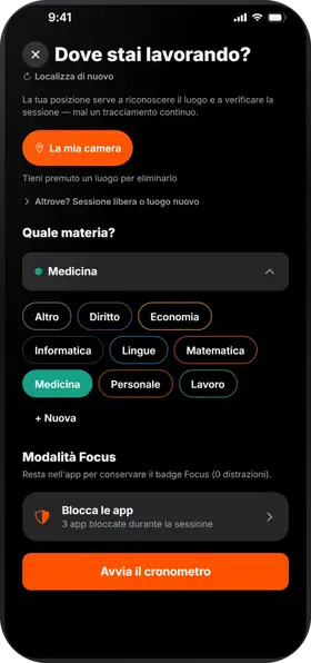 Studva — scegli il tuo posto